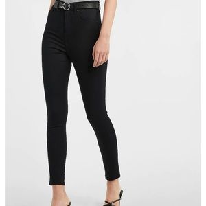 Express women skinny high waisted black supersoft jeans 12R